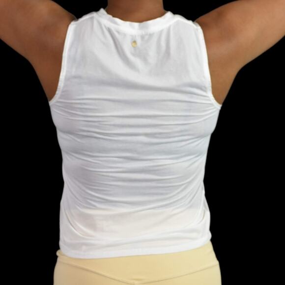 Spiritual Gangster Peloton Tank Top White Graphic Crewneck Sleeveless Size XS - Picture 2 of 14